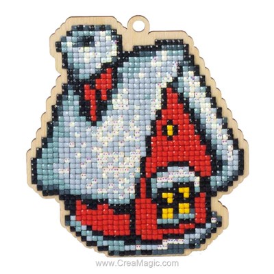 Kit broderie diamant winter house - Wizardi