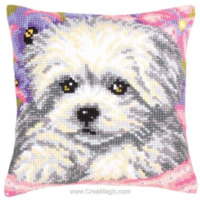 Kit coussin douceur de chiot de Collection d'art au point de croix