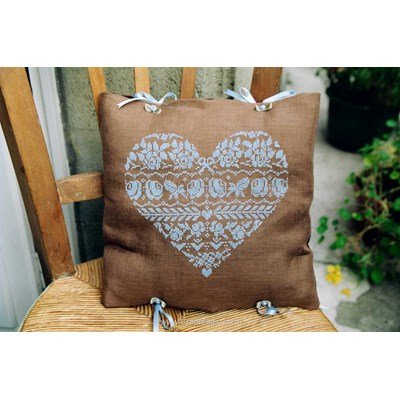 Kit coussin cœur rose bleu - Bleu De Chine