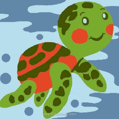 Nage de tortue kit canevas Luc Création pour débutant