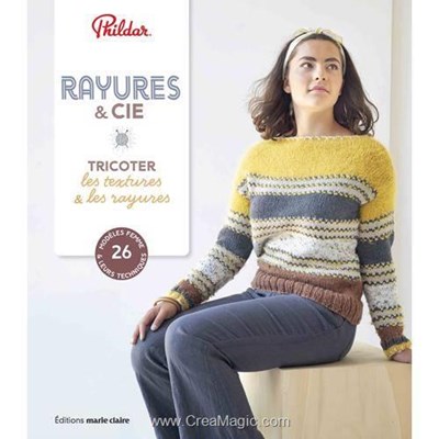 Livre Rayures & cie - tricoter les textures & les rayures - Librairie Créative