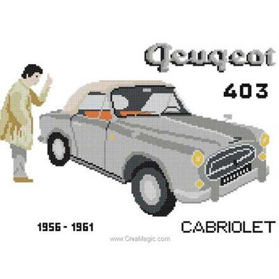 Broderie de Luc Création au point de croix peugeot 403