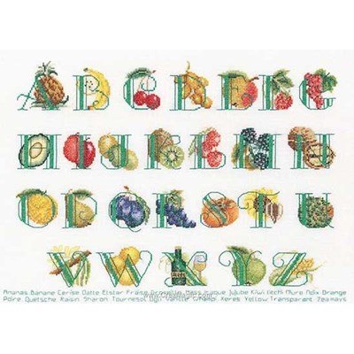 Kit Thea Gouverneur alphabet des fruits sur lin