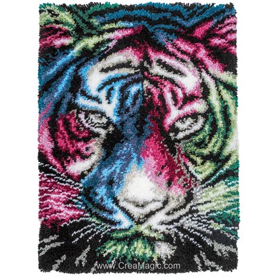 Tapis point noue tigre moderne de Vervaco