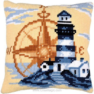 Coussins Paysages au point de croix - Marine - Vervaco