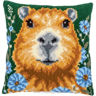 Coussin point de croix Capibara - Vervaco
