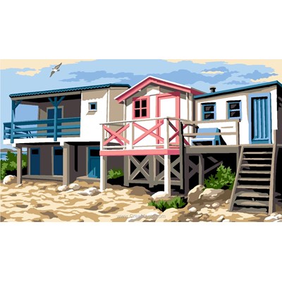 Maison sur la plage canevas chez Margot