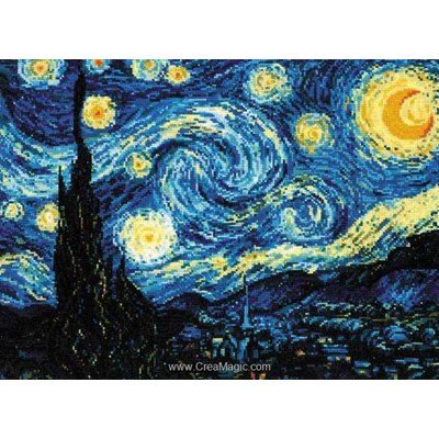 Kit point de croix starry night d'après van gogh de RIOLIS