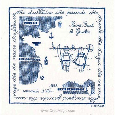 Broderie point de croix Le Bonheur Des Dames saint cast 1999