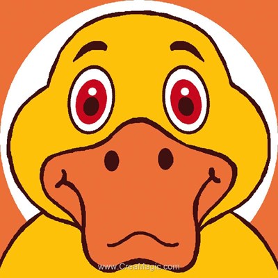 Drôle de canard kit canevas a broder pour enfants - Luc Création