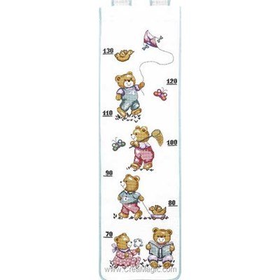 Toise Princesse à broder oursons