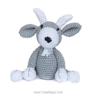 Kits amigurumi - Giorgio la chevre - gris - Hoooked