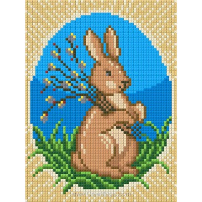 Kit broderie diamant easter rabbit de Diamond Painting