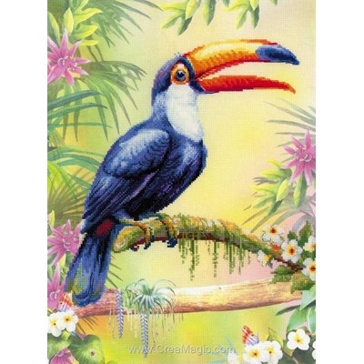 Le toucan kit broderie point de croix - RIOLIS