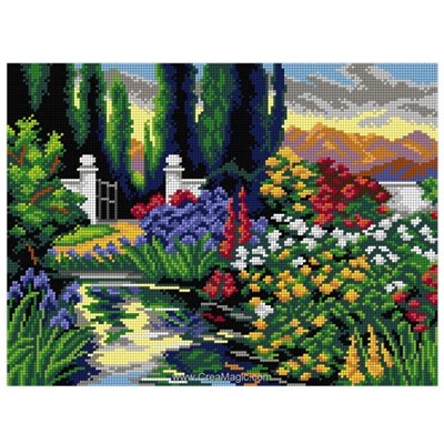 Canevas paysages - Canevas Garden of Happiness - d'après Robert Atkinson Fox - Orchidea