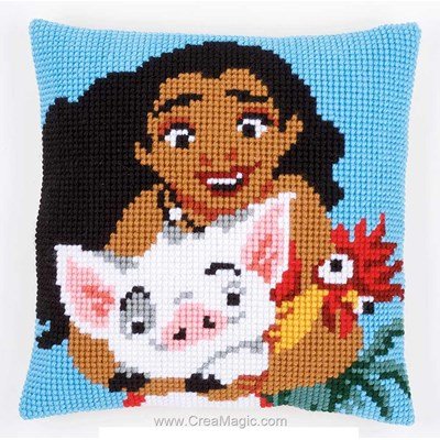 Coussin disney moana vaiana au point de croix Vervaco