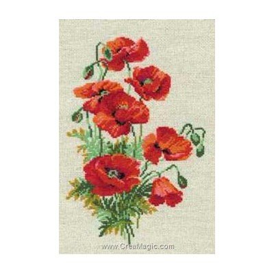 Broderie les coquelicots sauvages - RIOLIS