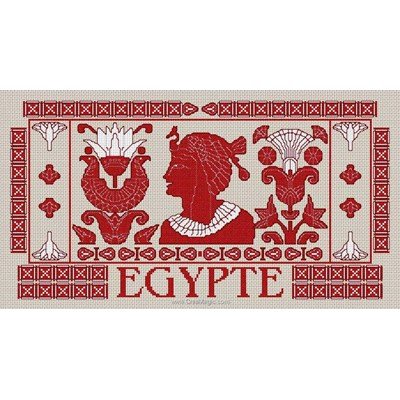 Monochrome egypte broderie d'Anagram au point de croix