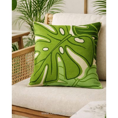 Coussin demi point Monstera - SEG