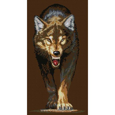 Kit broderie diamant wolf de Diamond Painting