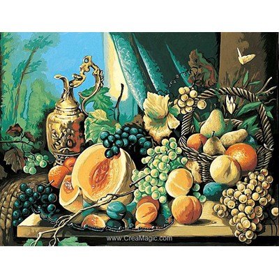 Composition de fruits canevas chez Margot