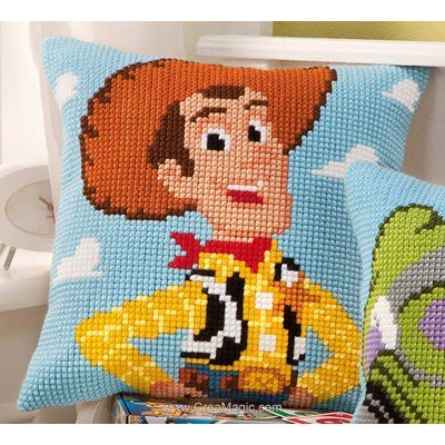 Coussin au point de croix disney toy story woody - Vervaco