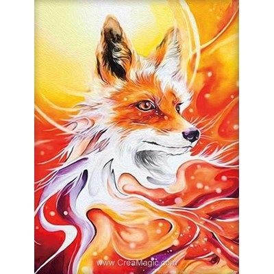 Kit broderie diamant Diamond Painting fire fox