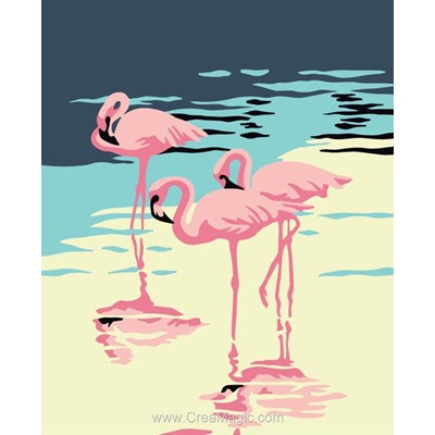 Peinture par numéro - Flamingo - Wizardi