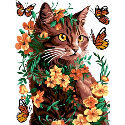 Flore féline canevas - Margot