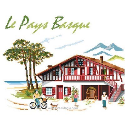 Modèle broderie point de croix Luc Création le pays basque