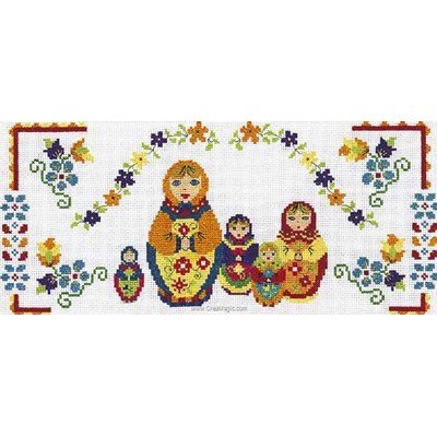 Princesse broderie en point croix les matriochkas