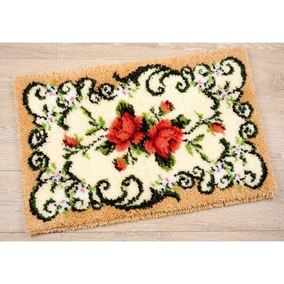 Kit tapis point noue avec roses de Vervaco