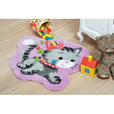 Tapis point noue Vervaco tendresse de petit chaton