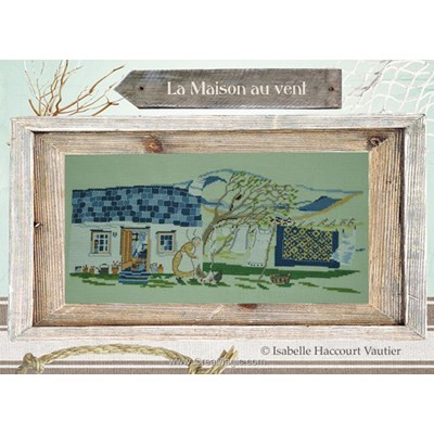 La maison au vent fiche broderie point de croix - Isabelle Haccourt Vautier