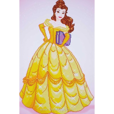 Kit broderie diamant disney belle - walt disney de Vervaco