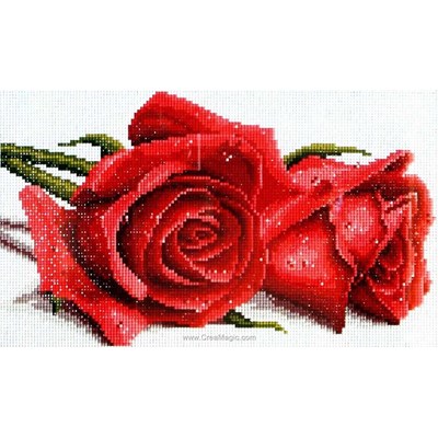 Broderie diamant red roses - Diamond Painting