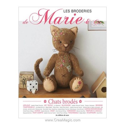 Livre Les broderies de marie & cie - chats brodes - Librairie Créative