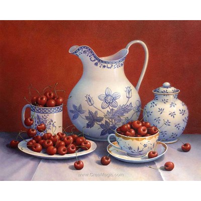 Broderie diamant cherry still life - Diamond Painting