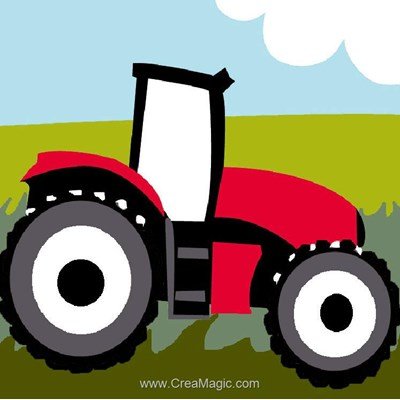 Kit canevas enfant Luc Création mon tracteur