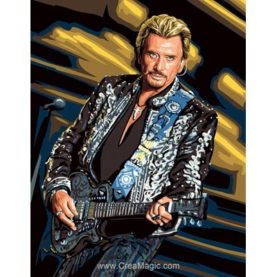 Johnny hallyday et sa guitare canevas - Royal Paris