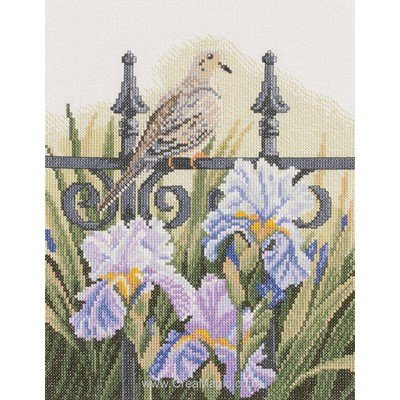 Kit tableau Lanarte point de croix backyard beauties - dove sur etamine