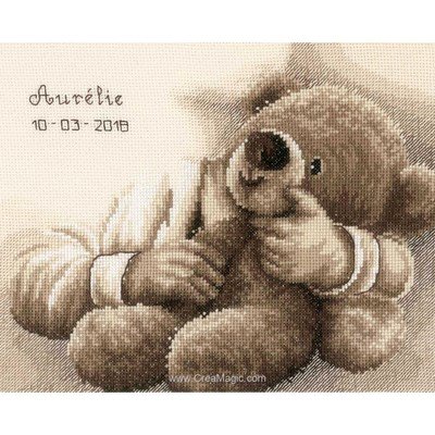 Mon nounours à moi broderie bébé naissance - Vervaco