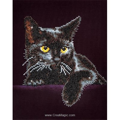 Broderie diamant - Chat noir - Diamond Dotz