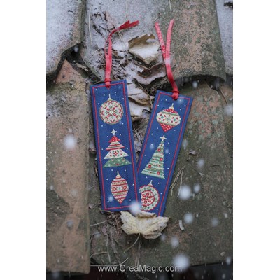 Marque page à broder Le charme de noël nordique - lot de 2 - Vervaco