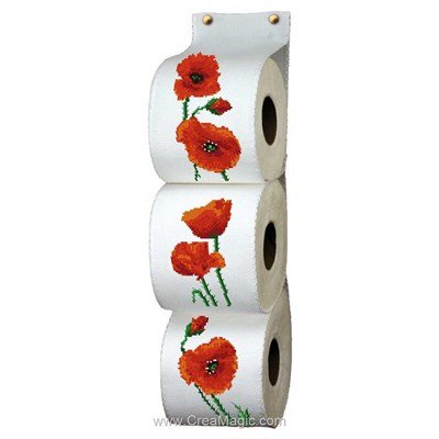 Range papier toilette - Coquelicots fleurs - Luc création