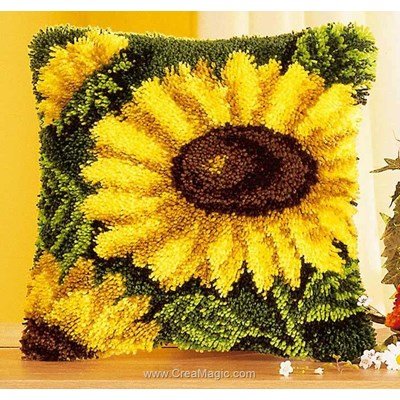 Kit coussin point noue tournesol - Vervaco