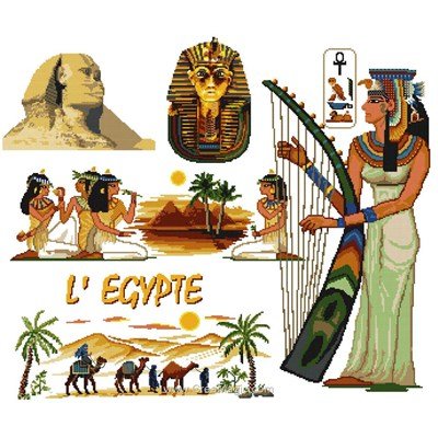 Modèle broderie Luc Création l'egypte des pharaons