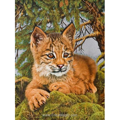 Broderie diamant small lynx de Diamond Painting