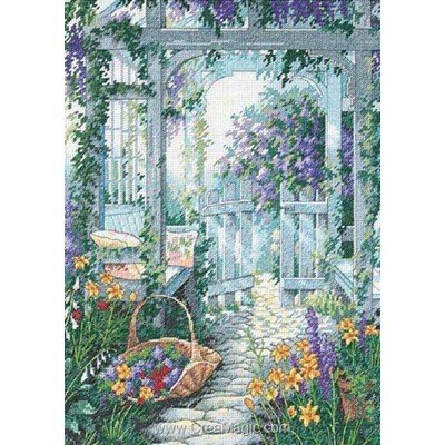 Modèle broderie point de croix Dimensions garden gate