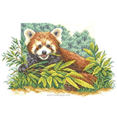 Broderie point compté curious panda de RTO